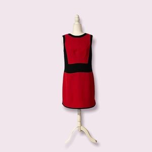 Vince Camuto Black and Red Sheath Dress